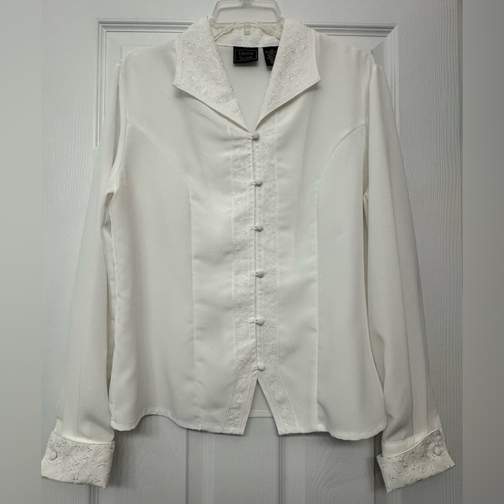 White Blouse by Laura Scott SZ 12